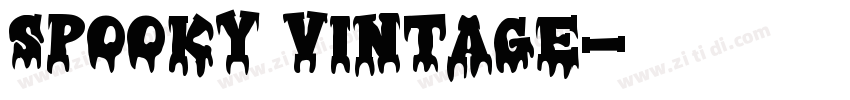 Spooky Vintage字体转换